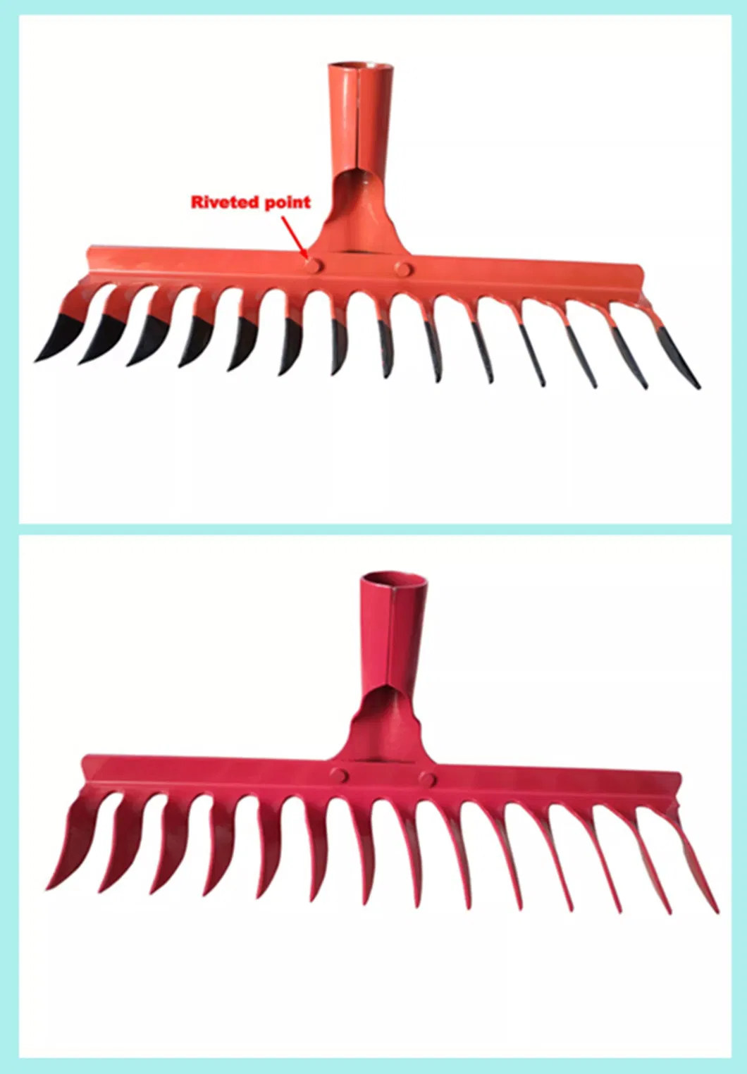 Metal Steel Bow Different Rake Types of Land Snow Leaf Lawn Clearing Rakes Garden Farm Hand Tools