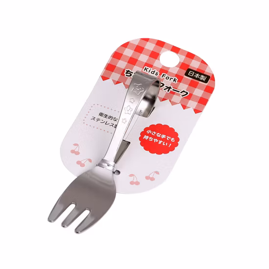 High Quality Infant Gift 316 Stainless Steel Baby Hand Grip Training Spoon Fork
