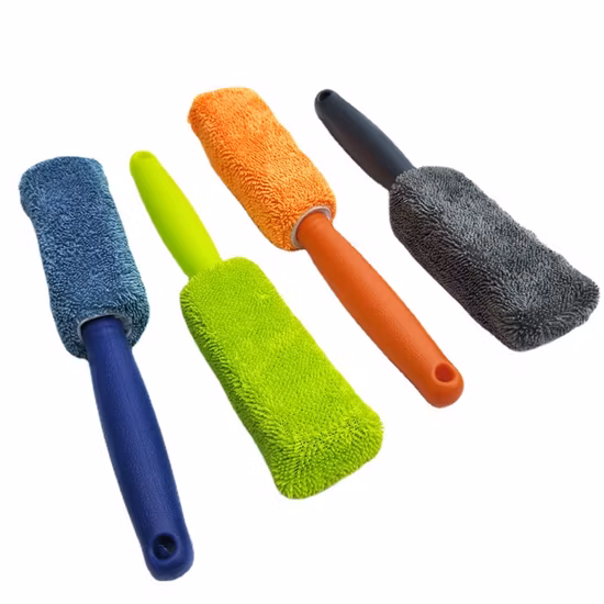 Microfiber Long Handle Tire Brush Car Wash Cleaning Micro Fiber Tool