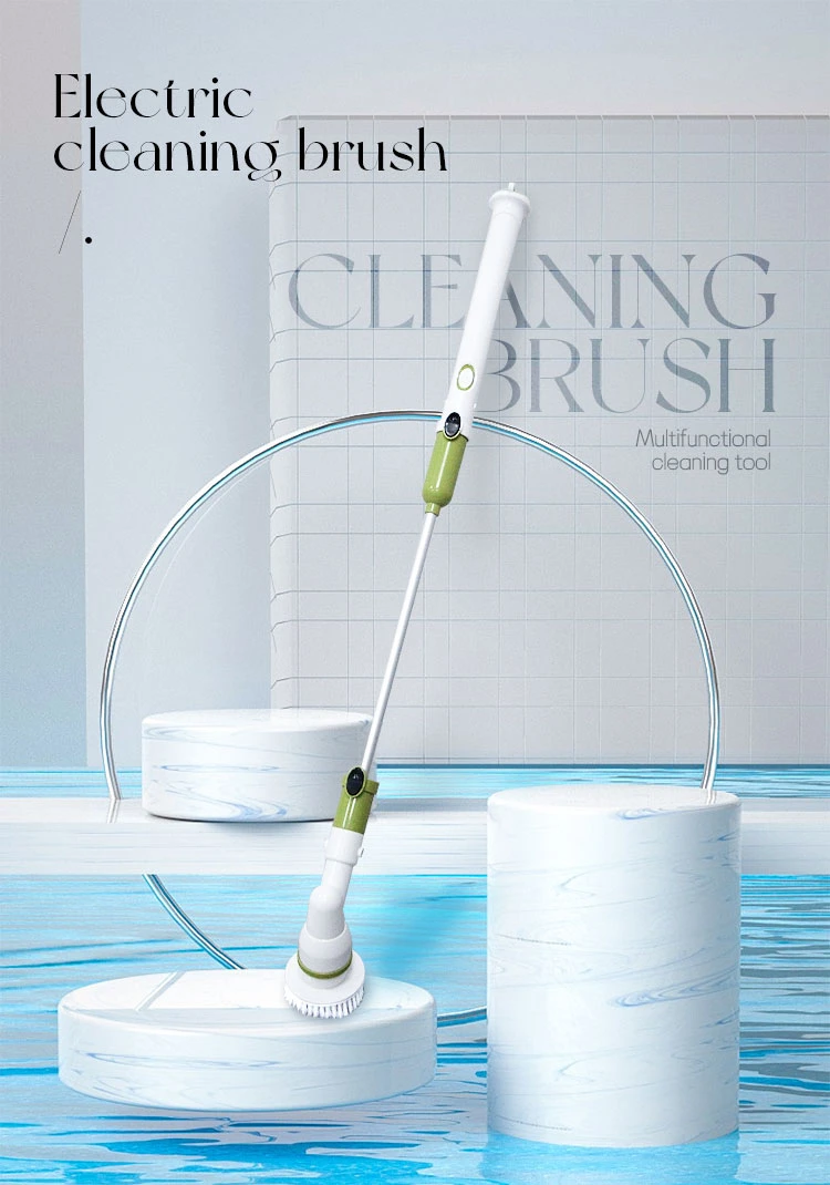 Wireless Electric Cleaning Brush Long Handle Floor Brush Cleaning Tool