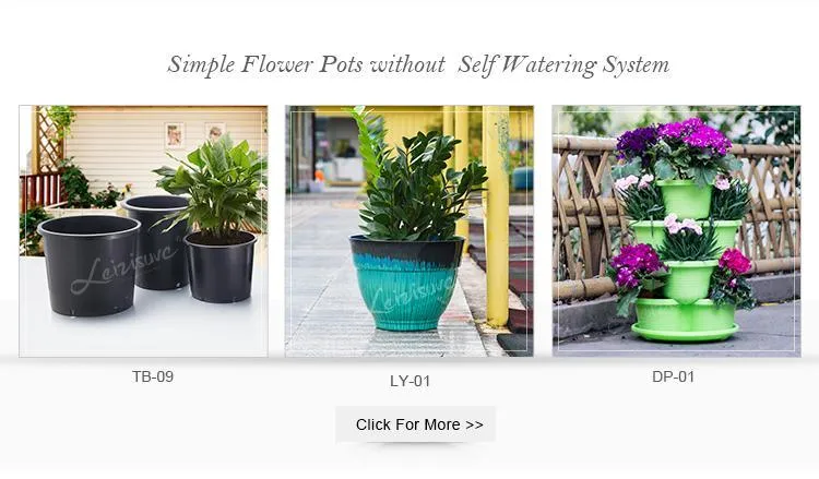 Best Price Flower Pots Eco-Friendly Planters Gardening Pots Round Size Self-Watering Functions for Home Office and Garden (HG-0815-4)