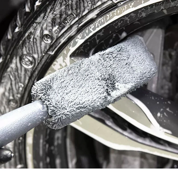 Microfiber Long Handle Tire Brush Car Wash Cleaning Micro Fiber Tool