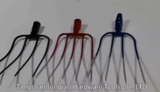 4 Prong Carbon Steel Poultry Farm Hand Digging Tools Set Garden Fork Agriculture Digging Fork